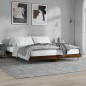vidaXL Estructura de cama madera contrachapada marrón roble 160x200 cm vidaXL Estructura de cama madera contrachapada marrón roble 160x200 cm