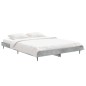 vidaXL Estructura de cama madera contrachapada gris hormigón 140x190cm