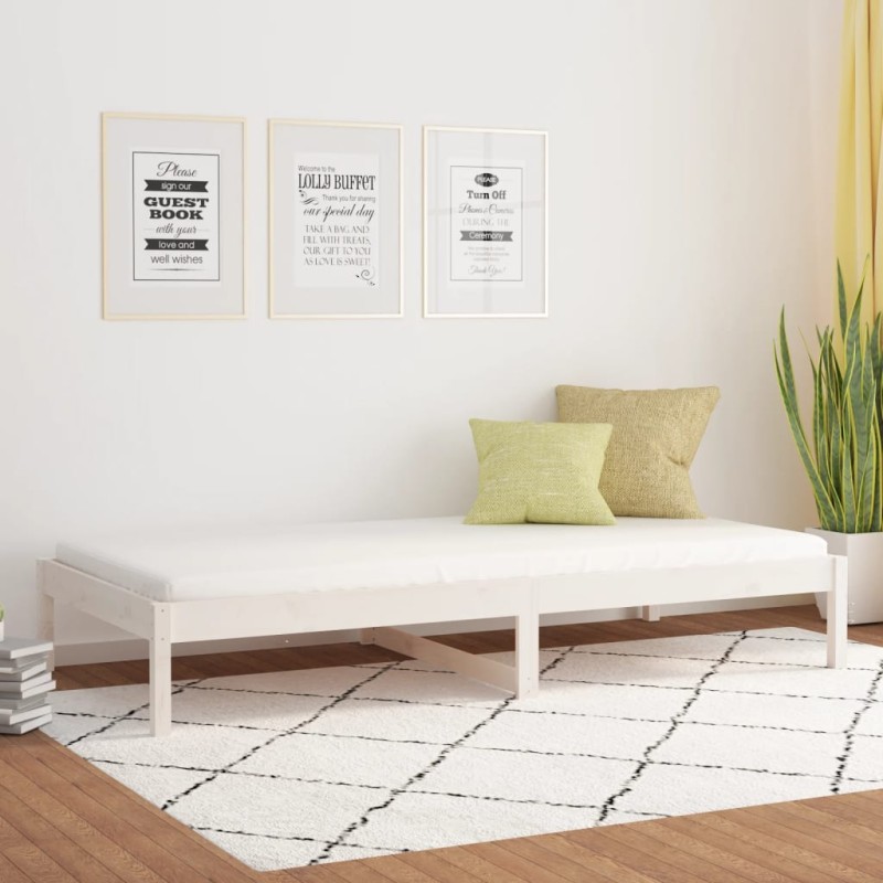 vidaXL Sofá cama de madera maciza de pino 90x190 cm vidaXL Sofá cama de madera maciza de pino 90x190 cm
