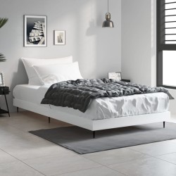 vidaXL Estructura de cama madera contrachapada blanca 90x200 cm