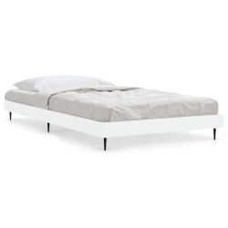 vidaXL Estructura de cama madera contrachapada blanca 90x200 cm