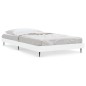 vidaXL Estructura de cama madera contrachapada blanca 90x200 cm vidaXL Estructura de cama madera contrachapada blanca 90x200 cm