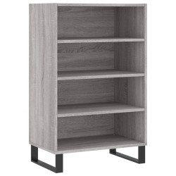 vidaXL Aparador alto madera de ingeniería gris Sonoma 57x35x90 cm