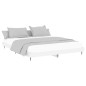 vidaXL Estructura de cama madera contrachapada blanco brillo 200x200cm