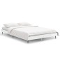 vidaXL Estructura de cama madera contrachapada blanco brillo 120x190cm