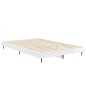 vidaXL Estructura de cama madera contrachapada blanco brillo 120x190cm