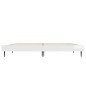 vidaXL Estructura de cama madera contrachapada blanco brillo 120x190cm