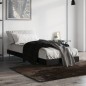 vidaXL Estructura de cama madera contrachapada negra 75x190 cm