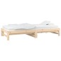 vidaXL Sofá cama extraíble madera maciza de pino 2x(80x200) cm vidaXL Sofá cama extraíble madera maciza de pino 2x(80x200) cm