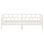 vidaXL Sofá cama madera maciza de pino blanco 90x200 cm