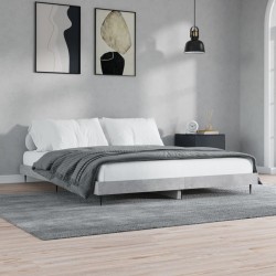 vidaXL Estructura de cama madera contrachapada gris hormigón 120x200cm
