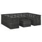 vidaXL Muebles palets de jardín 9 pzas madera maciza pino gris oscuro