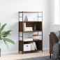 vidaXL Estantería hierro madera ingeniería marrón roble 80x30x145,5 cm vidaXL Estantería hierro madera ingeniería marrón roble 80x30x145,5 cm