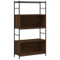 vidaXL Estantería hierro madera ingeniería marrón roble 80x30x145,5 cm vidaXL Estantería hierro madera ingeniería marrón roble 80x30x145,5 cm