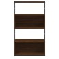 vidaXL Estantería hierro madera ingeniería marrón roble 80x30x145,5 cm vidaXL Estantería hierro madera ingeniería marrón roble 80x30x145,5 cm
