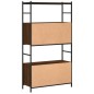 vidaXL Estantería hierro madera ingeniería marrón roble 80x30x145,5 cm vidaXL Estantería hierro madera ingeniería marrón roble 80x30x145,5 cm