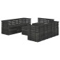vidaXL Muebles palets de jardín 9 pzas madera maciza pino gris oscuro