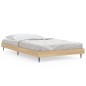 vidaXL Estructura de cama madera contrachapada roble Sonoma 90x190 cm