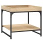 vidaXL Mesa de centro madera ingeniería roble Sonoma 49,5x49,5x45 cm
