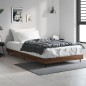 vidaXL Estructura de cama madera contrachapada roble marrón 90x200 cm