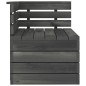vidaXL Muebles palets de jardín 9 pzas madera maciza pino gris oscuro