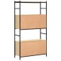 vidaXL Estantería hierro madera ingeniería roble Sonoma 80x30x145,5 cm vidaXL Estantería hierro madera ingeniería roble Sonoma 80x30x145,5 cm