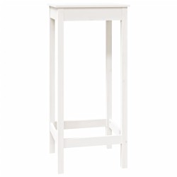 vidaXL Mesa alta de bar madera maciza de pino blanco 50x50x110 cm