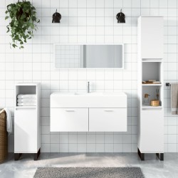 vidaXL Armario de baño con espejo madera de ingeniería blanco