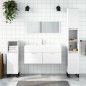 vidaXL Armario de baño con espejo madera de ingeniería blanco