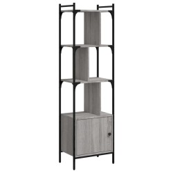vidaXL Estantería con puerta madera gris Sonoma 44,5x30x154,5 cm