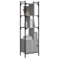 vidaXL Estantería con puerta madera gris Sonoma 44,5x30x154,5 cm vidaXL Estantería con puerta madera gris Sonoma 44,5x30x154,5 cm