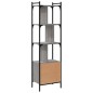 vidaXL Estantería con puerta madera gris Sonoma 44,5x30x154,5 cm vidaXL Estantería con puerta madera gris Sonoma 44,5x30x154,5 cm