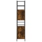 vidaXL Estantería hierro madera ingeniería roble ahumado 80x30x145,5cm vidaXL Estantería hierro madera ingeniería roble ahumado 80x30x145,5cm