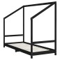 vidaXL Estructura de cama para niños madera de pino negro 80x200 cm vidaXL Estructura de cama para niños madera de pino negro 80x200 cm