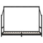 vidaXL Estructura de cama para niños madera de pino negro 80x200 cm vidaXL Estructura de cama para niños madera de pino negro 80x200 cm
