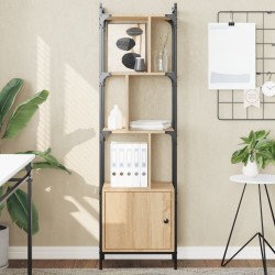 vidaXL Estantería con puerta madera roble Sonoma 44,5x30x154,5 cm