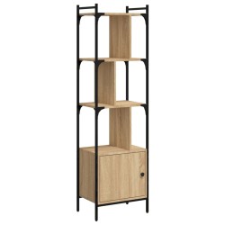 vidaXL Estantería con puerta madera roble Sonoma 44,5x30x154,5 cm