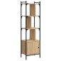 vidaXL Estantería con puerta madera roble Sonoma 44,5x30x154,5 cm vidaXL Estantería con puerta madera roble Sonoma 44,5x30x154,5 cm