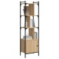 vidaXL Estantería con puerta madera roble Sonoma 44,5x30x154,5 cm vidaXL Estantería con puerta madera roble Sonoma 44,5x30x154,5 cm