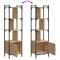 vidaXL Estantería con puerta madera roble Sonoma 44,5x30x154,5 cm vidaXL Estantería con puerta madera roble Sonoma 44,5x30x154,5 cm