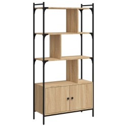vidaXL Estantería con puertas madera roble Sonoma 76,5x30x154,5 cm