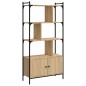 vidaXL Estantería con puertas madera roble Sonoma 76,5x30x154,5 cm vidaXL Estantería con puertas madera roble Sonoma 76,5x30x154,5 cm