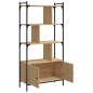 vidaXL Estantería con puertas madera roble Sonoma 76,5x30x154,5 cm vidaXL Estantería con puertas madera roble Sonoma 76,5x30x154,5 cm