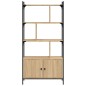 vidaXL Estantería con puertas madera roble Sonoma 76,5x30x154,5 cm vidaXL Estantería con puertas madera roble Sonoma 76,5x30x154,5 cm