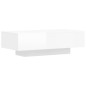 vidaXL Mesa de centro madera de ingeniería blanco brillo 100x49,5x31cm vidaXL Mesa de centro madera de ingeniería blanco brillo 100x49,5x31cm
