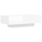 vidaXL Mesa de centro madera de ingeniería blanco brillo 100x49,5x31cm vidaXL Mesa de centro madera de ingeniería blanco brillo 100x49,5x31cm
