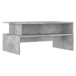 vidaXL Mesa de centro madera de ingeniería gris hormigón 90x55x42,5 cm