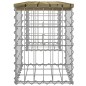 vidaXL Banco jardín diseño gaviones madera pino impregnada 103x31x42cm