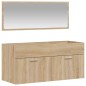 vidaXL Armario de baño con espejo madera de ingeniería roble Sonoma vidaXL Armario de baño con espejo madera de ingeniería roble Sonoma