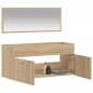 vidaXL Armario de baño con espejo madera de ingeniería roble Sonoma vidaXL Armario de baño con espejo madera de ingeniería roble Sonoma